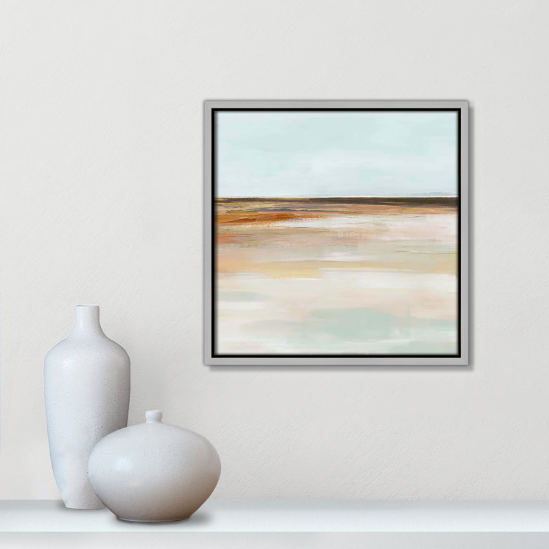 «Coastal Glades II» par Ian C, H 13,5 po x l 13,5 po x P 2 po, Encadrement argenté
