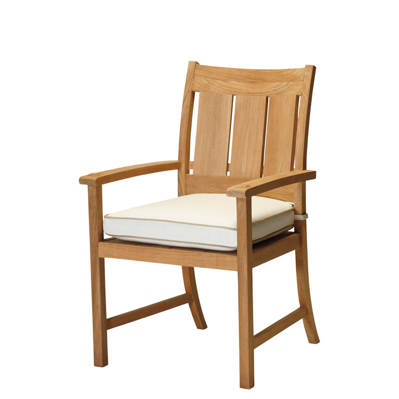 Croquet Teak Patio Dining Chair with Cushion