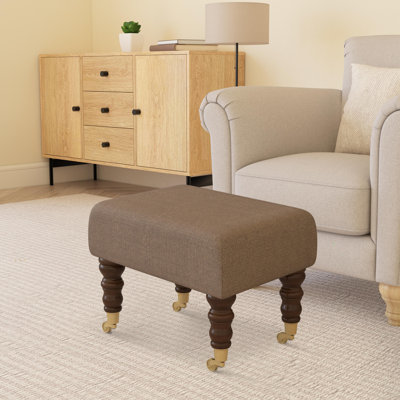 Autryville Wood Caster Leg - Fabric