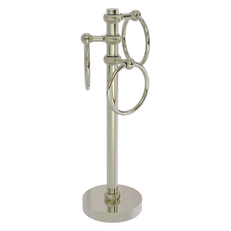Porte-serviettes en anneau 3 balançoires, Nickel poli