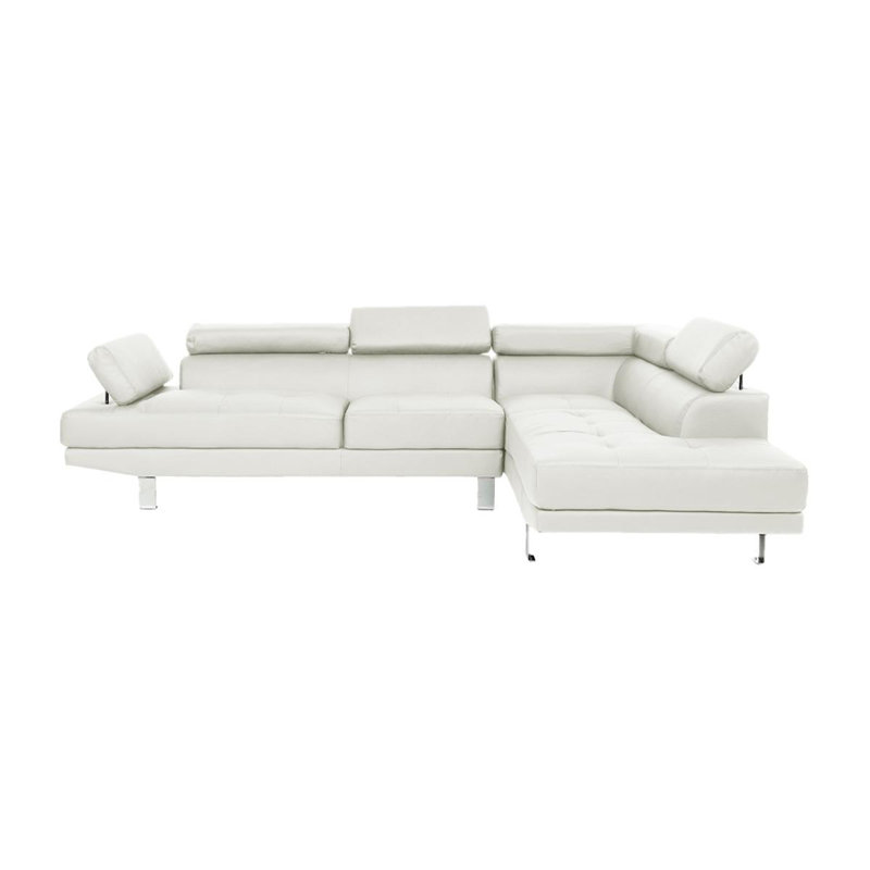 Canapé modulaire en similicuir blanc