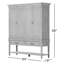 4 - Door Solid Wood Armoire-252022968