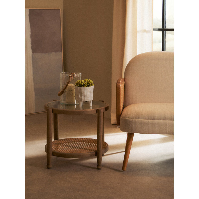 Glass Top End Table