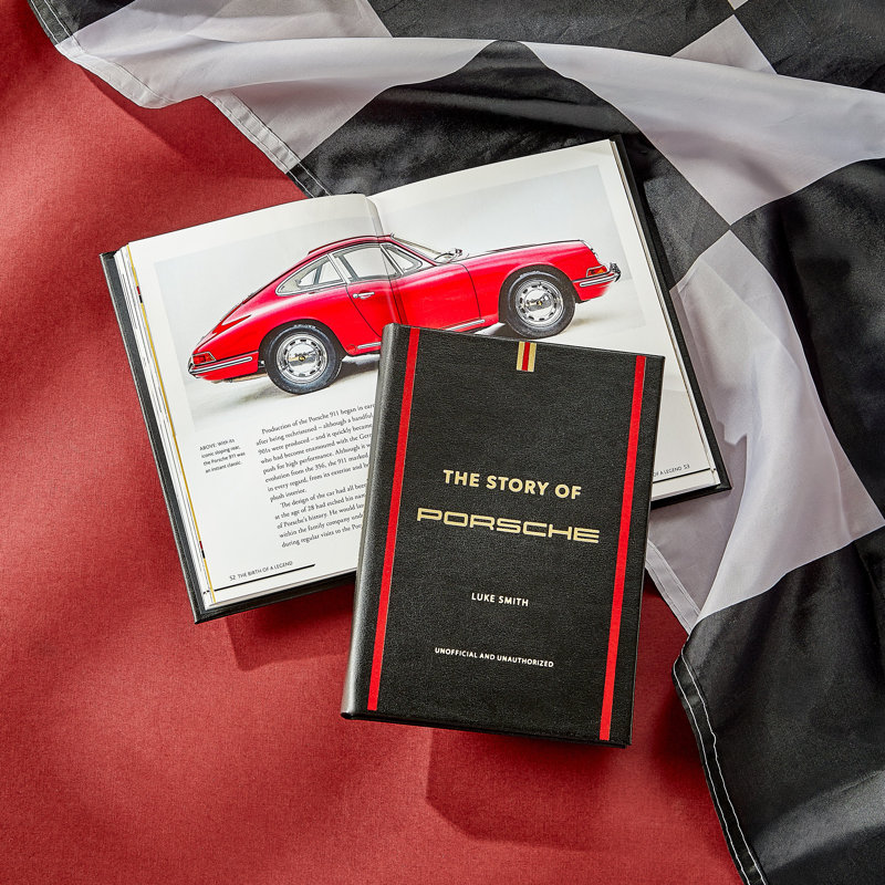 Graphic Imagae The Story of Porsche, Coffee Table Book, Leather, Black