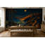 Fresque murale du lac au clair de lune, paysage nocturne de forêt de montagne-223479249-223479259