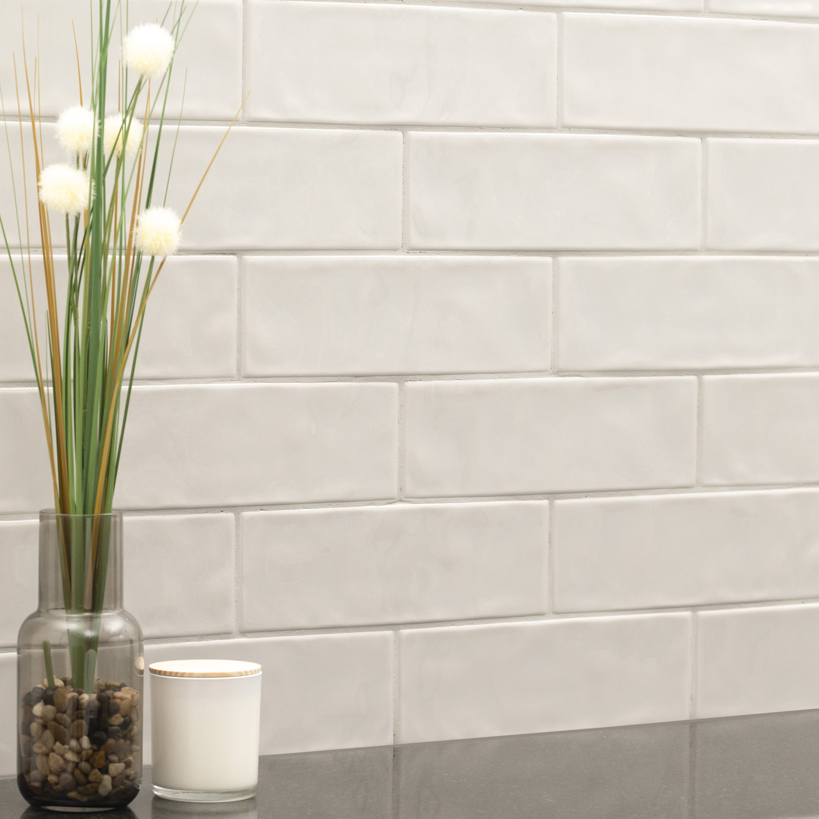 Metrola 4 in. x 12 in. Glossy Ceramic Subway Wall Tile, Ashen
