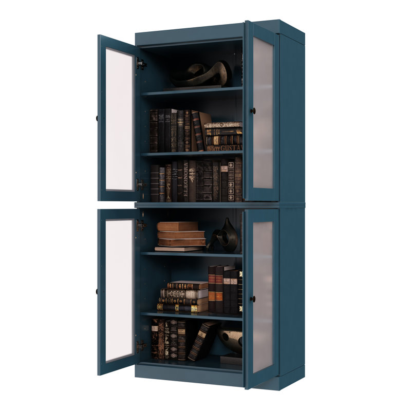 Bibliothèque à 6 tablettes Uriyah, Bleu sarcelle