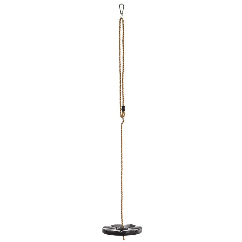 Machrus Swingan Cool Disc Swing With Adjustable Rope - Fully Assembled, Black