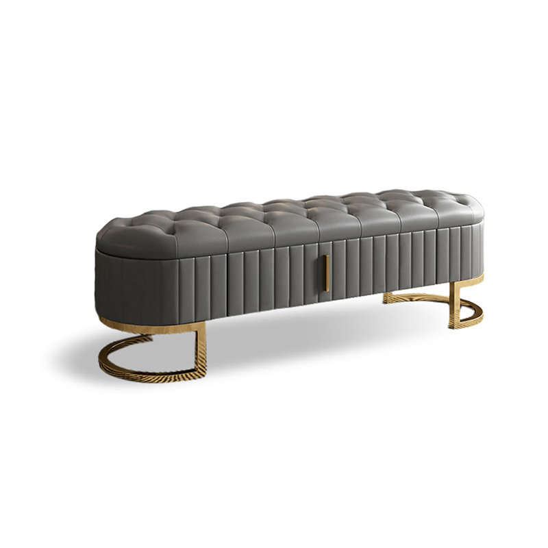 Banc avec revêtement, Gris