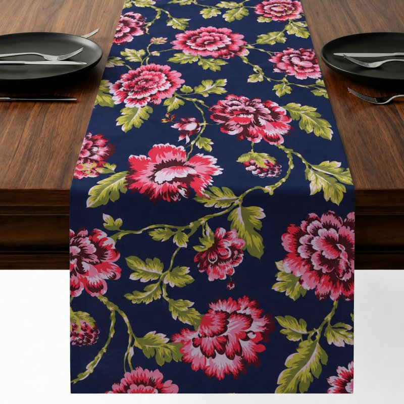 Arpad Printed Table Runner, Blue/Green/Red