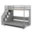 Lit escamotable double complet avec levage hydraulique intégré et bureau intégré