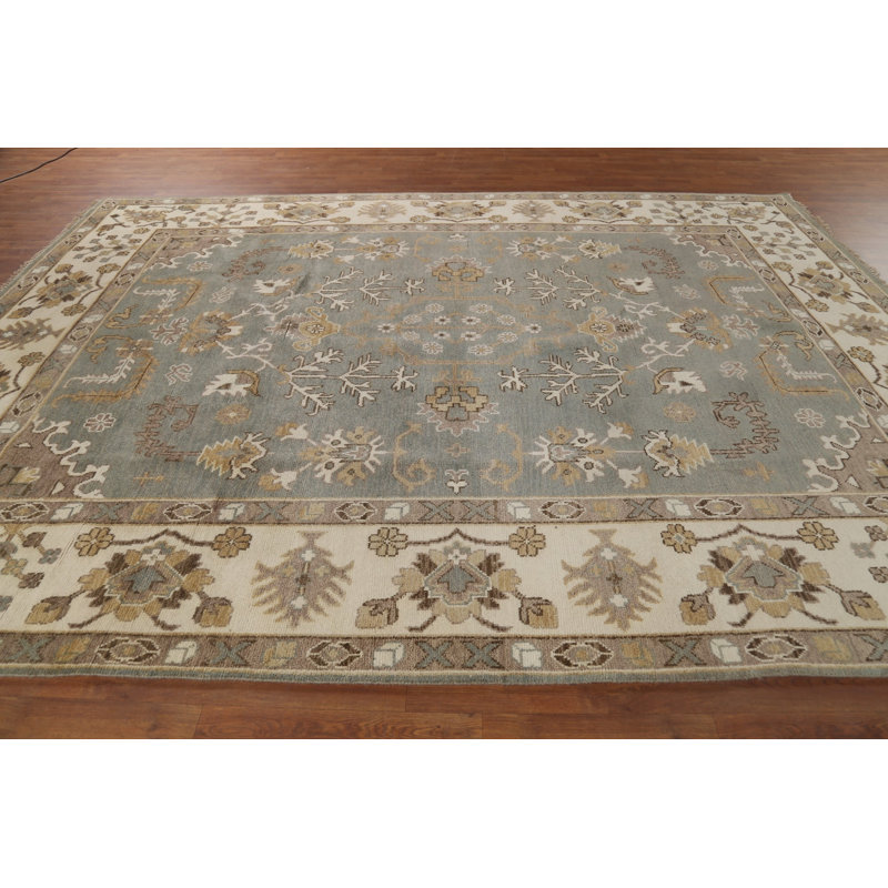 Tapis indien en laine fait à la main Oushak 9 x 12
