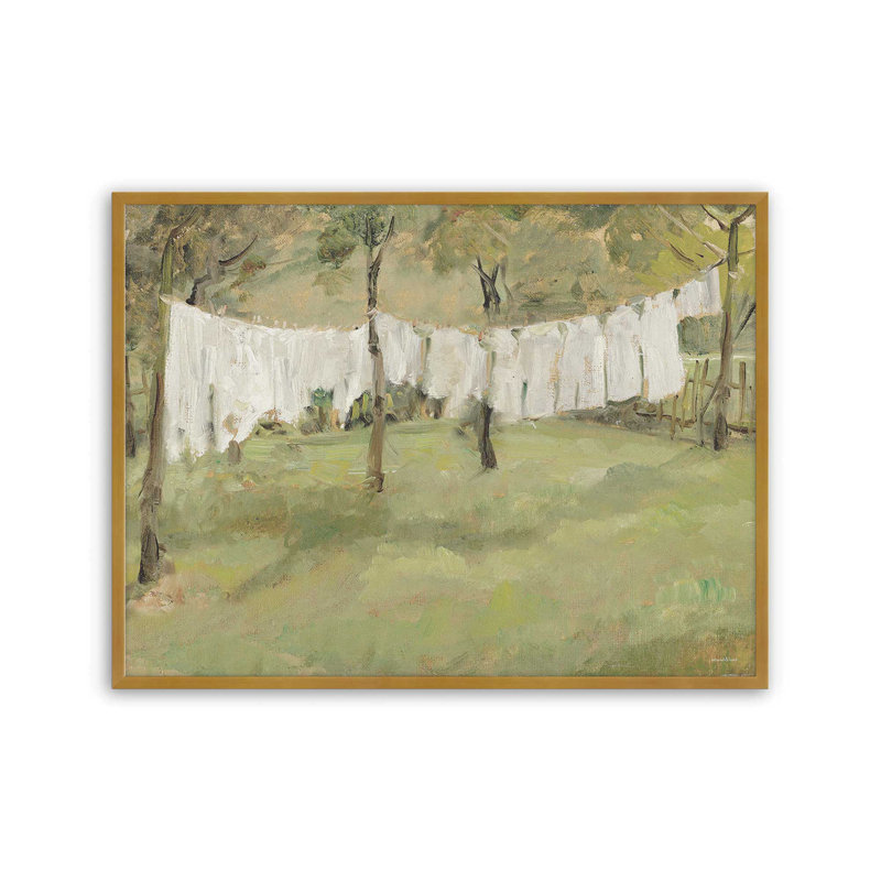 «Laundry Day I» sur toile par impression à lettres et doublée, H 12 po x l 18 po, Papier avec cadre ouvert sans passe-partout