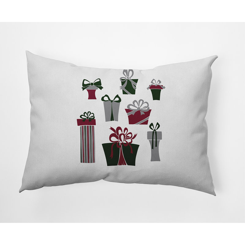 Outdoor Reversible Throw Pillow, White