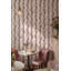 Papier peint floral avec rayures mauves, décoration murale jardin romantique-129451693