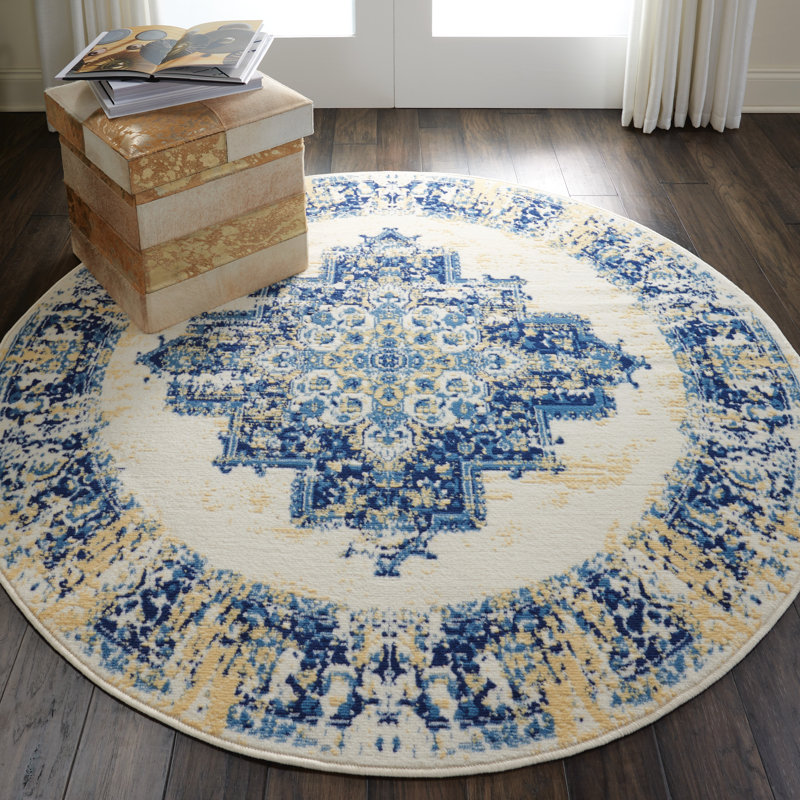 Skender Oriental Indoor Rug, Round 5'3"