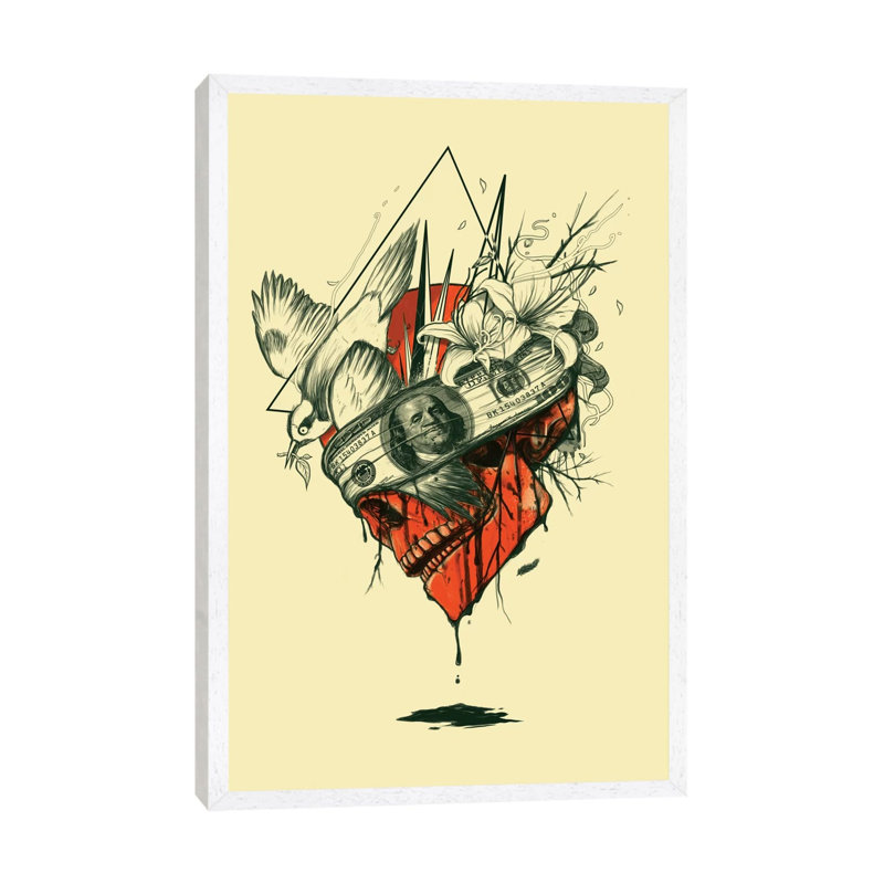 Blind by Nicebleed - Print on Canvas, White Framed, 152.4cm H x 101.6cm W x 3.81cm D