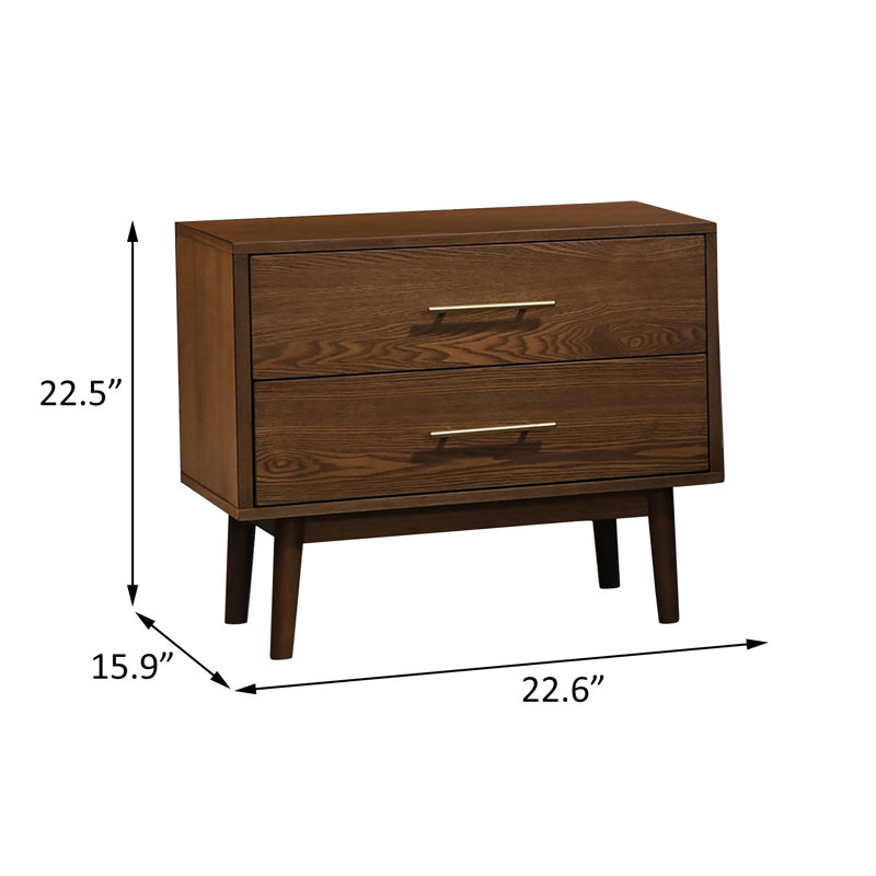 Table de chevet, noyer