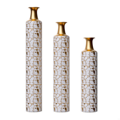 Floor Vases Gold Large Vases - 32/28/24 Inch Decorative High Vases Set Of 3
