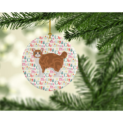 Ornement suspendu Manx Cat Christmas