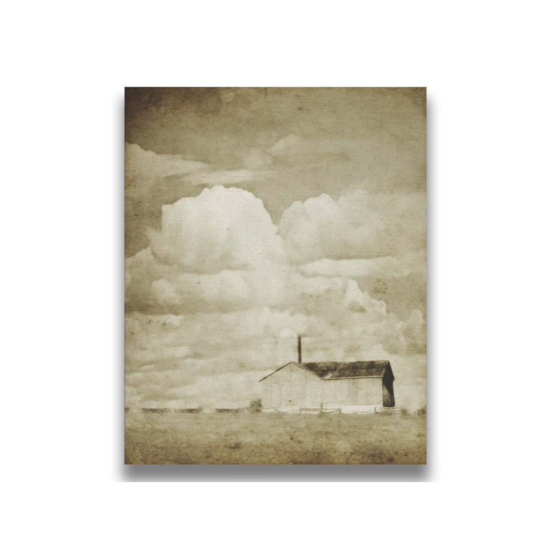 Farm - Big Sky par Hal Halli. Estampe numérique, H 40 po x l 32 po, Toile tendue, Ne s’applique pas