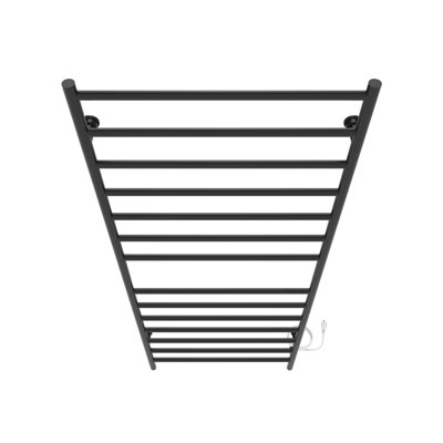 24" x 60" Kontour Linear Steel Wall Mounted Electric Towel Warmer - Matte Black, Plug-In 