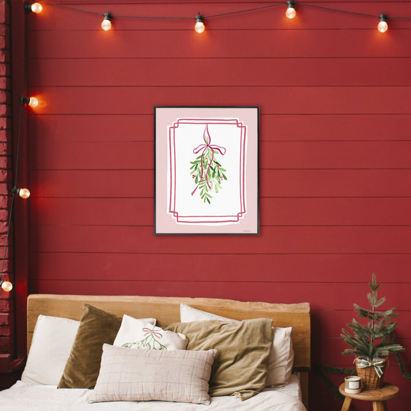 Giclée encadrée «Mistletoe», par Rachel Nieman, Giclée encadrée noir minuit, H 30 po x l 24 po