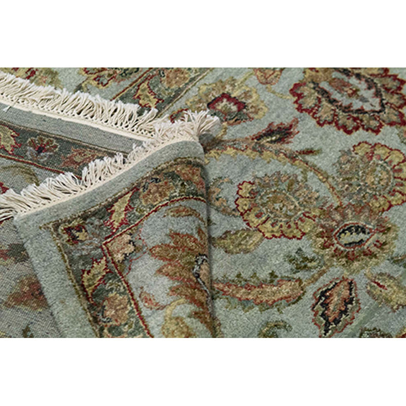 Tapis gris et gris noué à la main de haute qualité