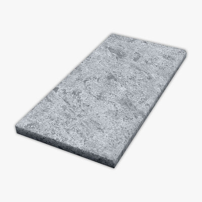 Afyon Grey Grained Texture 12x24 Marble Thick Modern Edge Coping