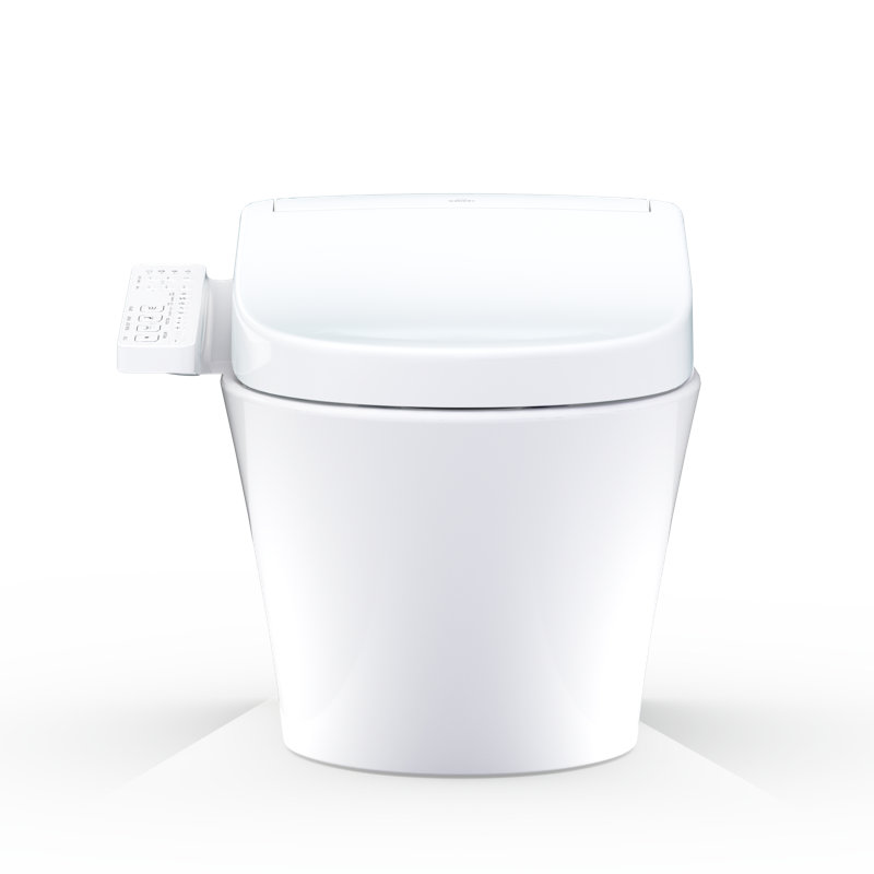 TOTO® WASHLET®+ AP Wall-Hung Elongated Toilet and WASHLET S2 and DuoFit® In-Wall 0.9 and 1.28 GPF Dual-Flush Tank System, Matte Silver - CWT4263346CMFG#MS