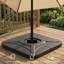 230 lb Base de parasol en PEHD brun foncé (ensemble de 4)-454325573