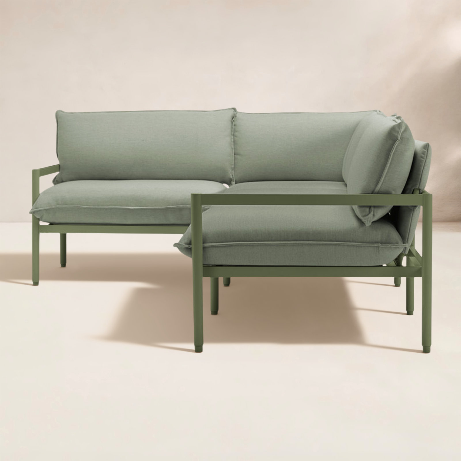 Terra 102" Sunbrella® Patio Sectional, Olive