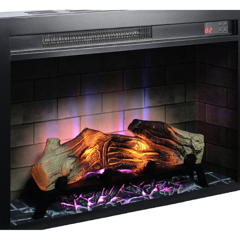 Electric Fireplace Insert With Multicolor Flame Options: Enhance Your Space 5.3 Inch Wide Fireplace: Space Heating Option