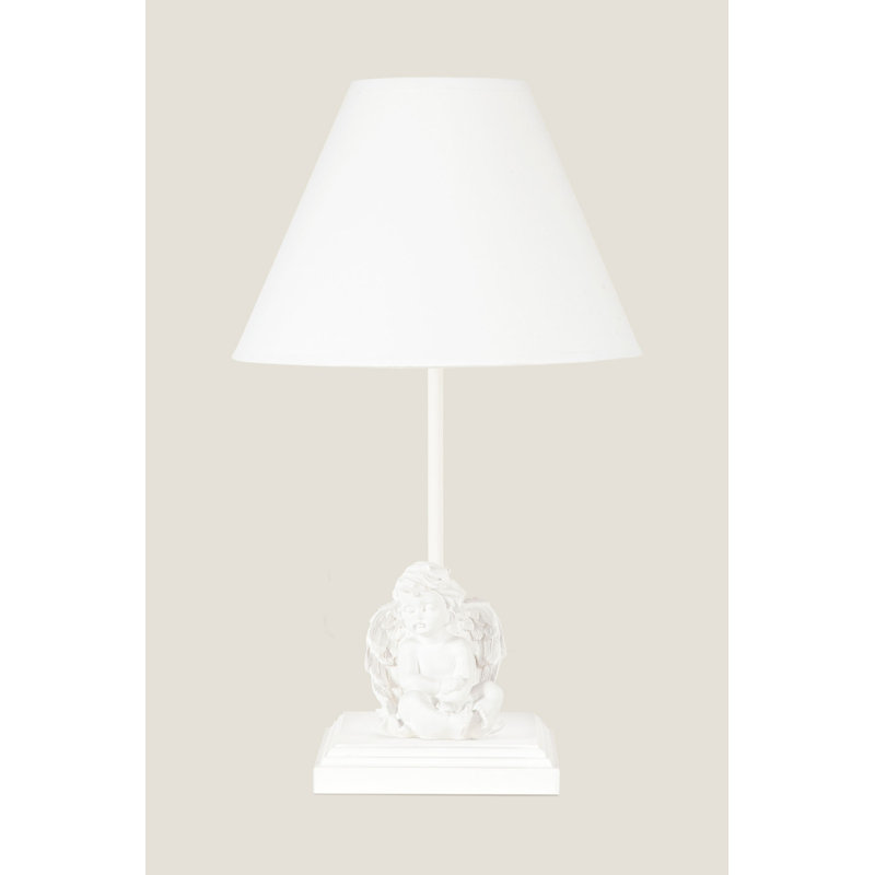 Lampe de table 16,5 po, Blanc, Blanc