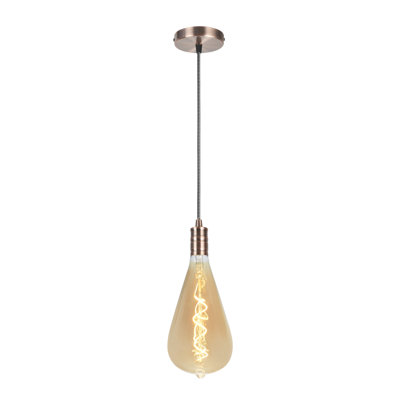 1 - Light Antique Copper Single Pendant