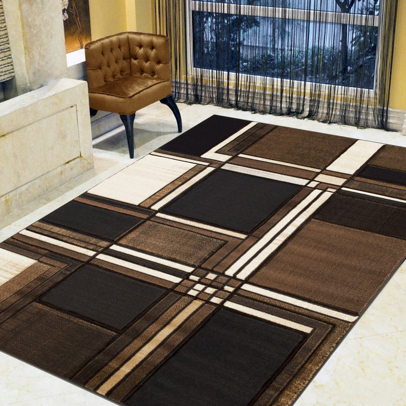 Tapis chocolat Aftan, Rectangle de 7 pi x 10 pi 5 po