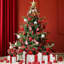 Ensemble de 3 boîtes-cadeaux de Noël illuminées avec rubans et nœuds pour arbre de Noël intérieur / extérieur-341080234