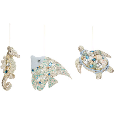 Jewels Of The Sea Ornament, Medium - 7-8 Inches Set Of 6
