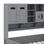 Lit de jour double en bois avec couchette et tablette-1402129836-1402129843