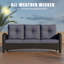 184.9cm Wide Metal Patio Sofa with Cushions-1037355516-1037355515