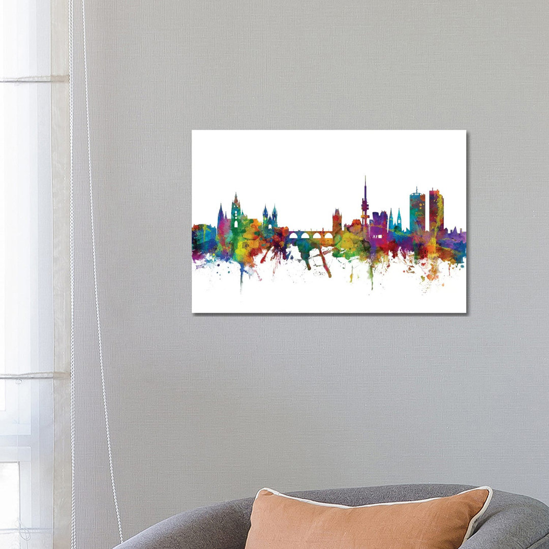 Prague (Praha), Czech Republic Skyline by Michael Tompsett - Wrapped Canvas Gallery-Wrapped Canvas Giclée