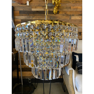Brenard 7 - Light Crystal Dimmable Tiered Chandelier
