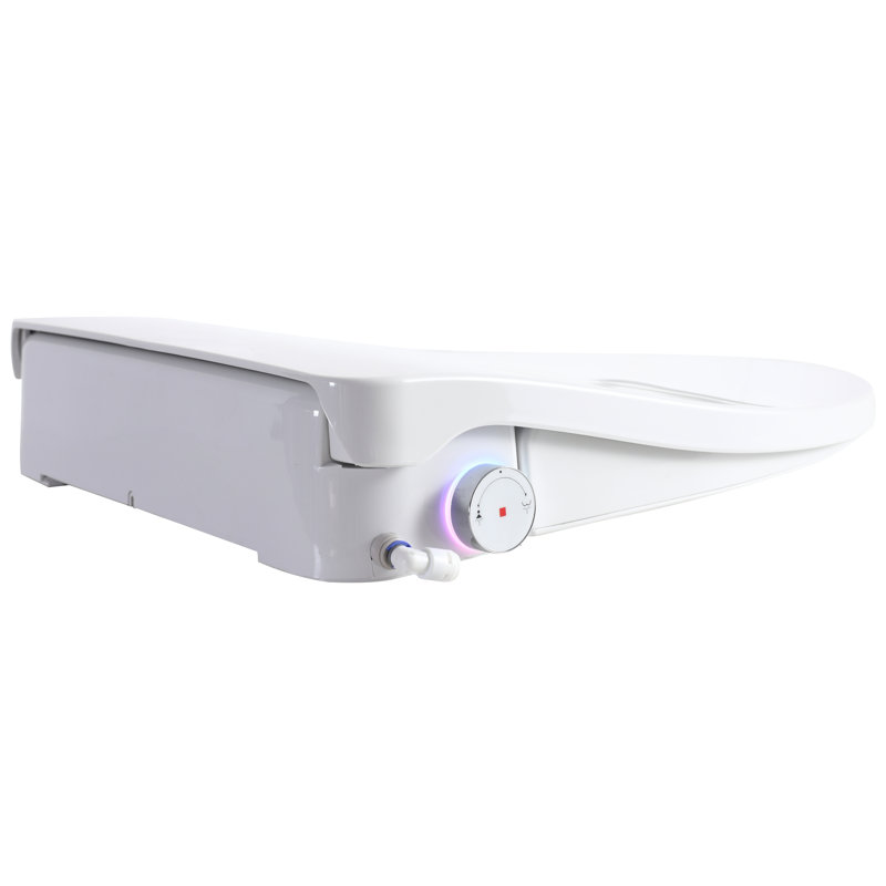 Heated Bidet Seat With Auto Open/Close, Nozzle Position Adjustment, And Four Heating Levels For Bathroom Toilet Multiple Wash Modes, Self - Cleaning Elongated Toilets In