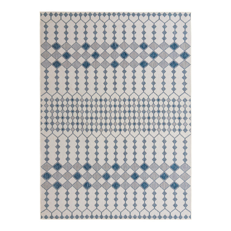 Ivory_Unique Loom Traliccio Outdoor Trellis Rug, Rectangle 10' x 14'