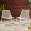 Chaises empilables en fer blanc mat - été agréable, 26 po X P 22,08 po, fer de cour de 7,62 lb