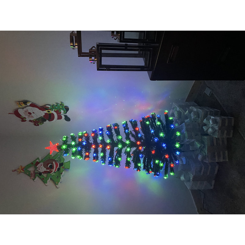 Hampton & Stewart 120cm H Lighted Artificial Pine Christmas Tree, 180cm H x 40cm W x 40cm D