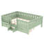 Double avec tablettes et tiroirs de rangement intégrés, conception d'escalier de sécurité et rails de sécurité de haute qualité, vert-380538860-380538862
