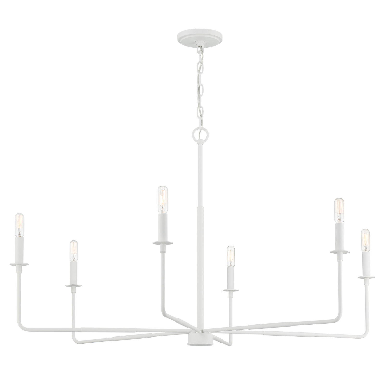 Alysa 6-Light Chandelier, Bisque White