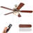 52" Ceiling Fan with Light Kit, Pull Chain and Remote Control