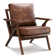 Salma 33" Wide Solid Wood Frame Upholstered Mid Century Modern Retro Accent Chair